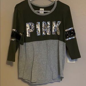 Pink 3/4 sleeve shirt